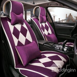 High Quality Graceful Classic Color Stripe Five Seats Cover Set