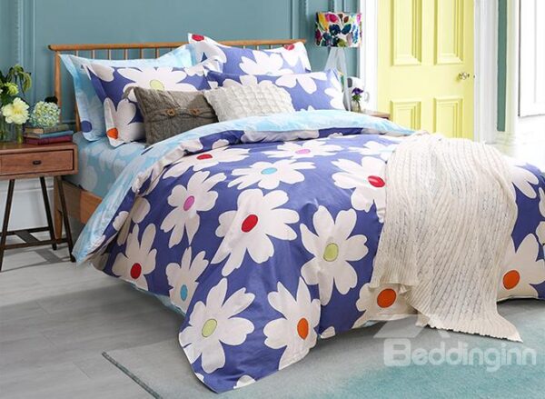 Beautiful Summer Flowers Pattern Kids Duvet Cover Set