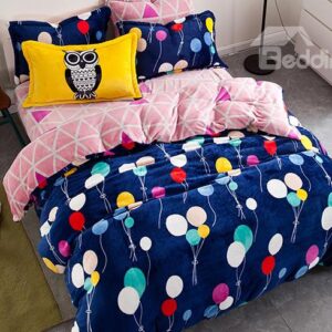 Colorful Balloon Childhood Memories Theme Kids Duvet Cover Set