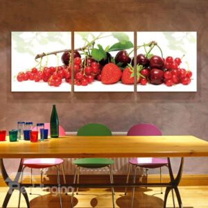 Wonderful Dining Room Decoration Frsh Fruits 3-Panel Wall Art Prints