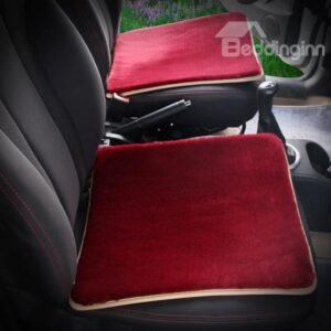High Quality Beautiful Plush Pure Color Square Shaped Seat Mat Set