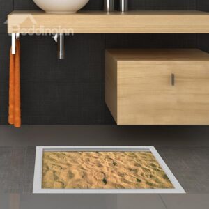 Unique Desert Slipping-Preventing Water-Proof Bathroom 3D Floor Sticker