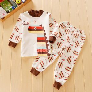 Lovely Small Horse Print 100% Cotton Kids Pajamas