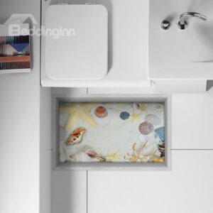 Sorts of Seashells and Starfish Water-Proof Slipping-Preventing Bathroom 3D Floor Sticker