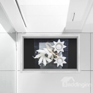 Creative Candles and Candle Holders Slipping-Preventing Water-Proof Bathroom 3D Floor Sticker