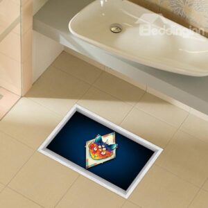 Creative Cat With Multiple Eyes Slipping-Preventing Water-Proof Bathroom 3D Floor Sticker