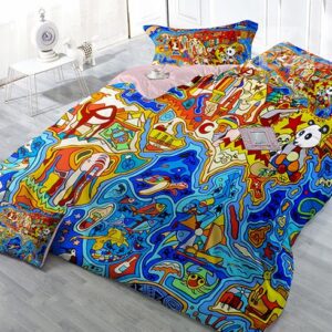 Luxury Creative Cartoon Animals Print Satin Drill 4-Piece Cotton Duvet Cover Sets