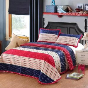 Stars and Moon Print 100% Cotton 3-Piece Bed in a Bag
