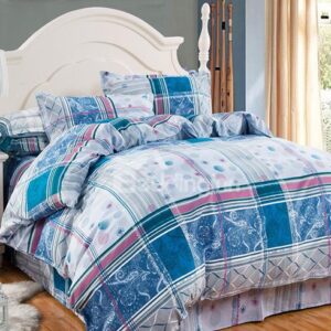Classical Plaid Lovely Polka Dots Design 4-Piece Duvet Cover Sets
