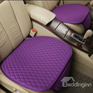 Seasonal Selling Concise Pure Colored Rhombus Shaped Seat Mat Set