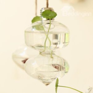 Unique Wall Decoration Bulb Design Glass Wall Flower Vase
