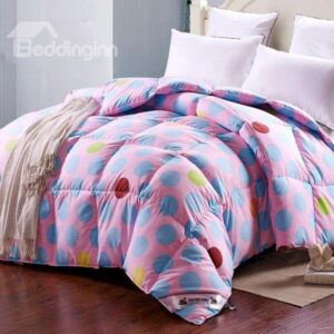 Lovely Colorful Polka Dots Print Down Quilt