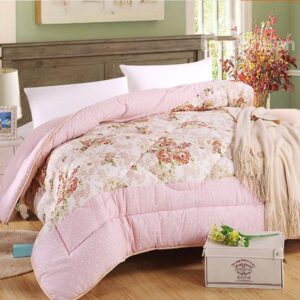 Pretty Flowers Print Fluffy Warm Polyester Quilt