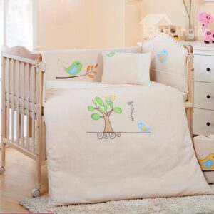 100% Natural Colored Cotton 7-Piece Crib bedding Set