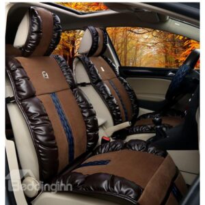 Special Designed Comfortable and Warm Leather and Fleece Material Car Seat Cover