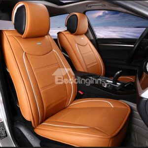 Formal Classic Designed Pure Colored Leather Material Car Seat Cover