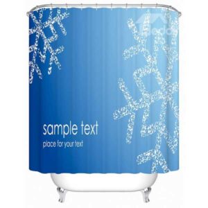 Big Snowflake Print 3D Shower Curtain