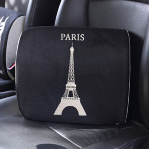 Elegant Dual Colored Letter Paris Patterned Car Pillow