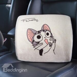Lovely Personalized Kitten Patterned Car Pillow