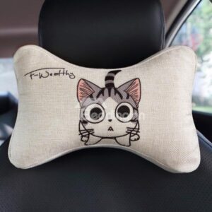 New Arrival Cute Kitten Patterned Car Neckrest Pillow