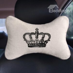 Creative 3D Crown Patterned Car Neckrest Pillow