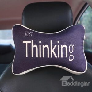 Meaningful Simple Letter Patterned Car Neckrest Pillow