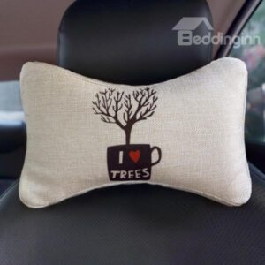 Concise Environmenal Friendly Patterned Car Neckrest Pillow