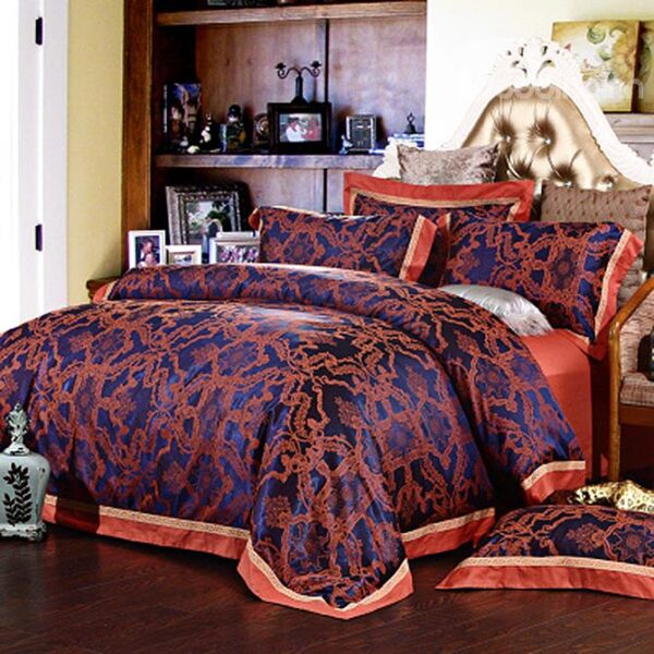 Luxury European Jacquard Design 4-Piece Cotton Duvet Cover Sets