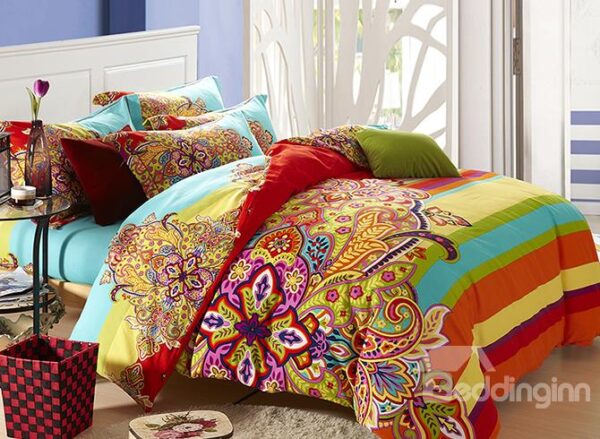 Splendid Big Flowers Design European Style 4-Piece Duvet Cover Sets