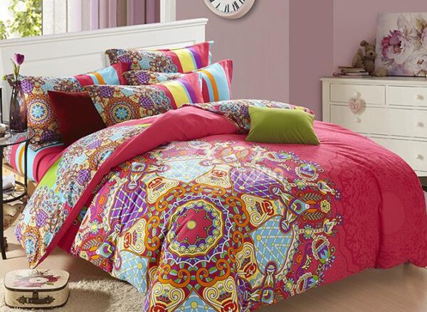 Unique Ethnic Customs Design 4-Piece Cotton Duvet Cover Sets