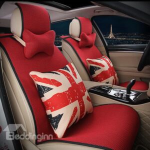 Eye Catching Single Colored with Cushion Car Seat Cover Set