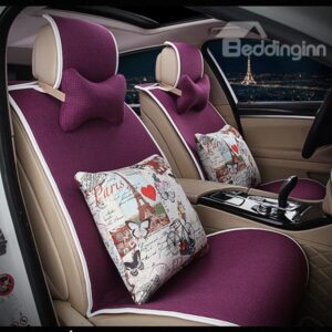 Concise Designed with Lovely Cushions Car Seat Cover Set