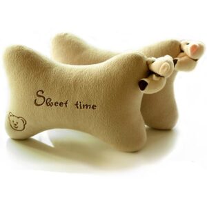 Sweet Bear Figured Pure Color Neckrest Pillow
