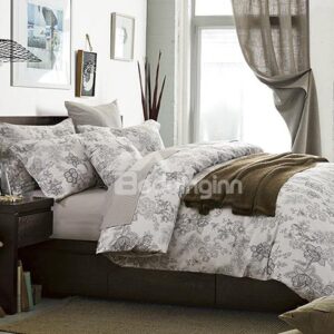 European Style Graceful Flowers Reactive Printing 4-Piece Duvet Cover Sets