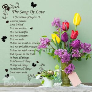 Bible Quote The Song of Love Removable Wall Sticker