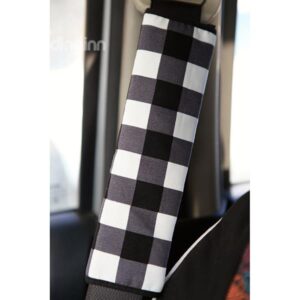 Concise Stripe Patterned Dual Color Car Seat Belt Cover