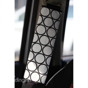 Dual Colored Concise Circles Patterned Car Seat Belt Cover