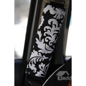 Dual Colored Concise Floral Patterned Car Seat Belt Cover