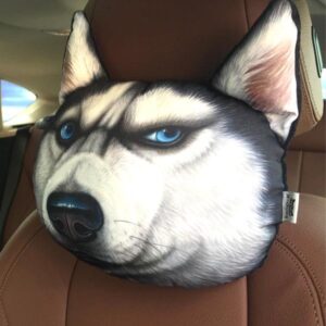Funny Personalized Husky Face Car Seat Pillows
