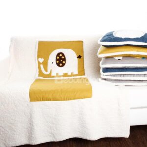 Super Soft Lovely Elephant Patterned Convertable Quillow Car Seat Pillow