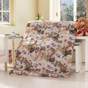 Extra Soft Convertable Quillow Cartoon Bears Patterned Blanket Car Pillow