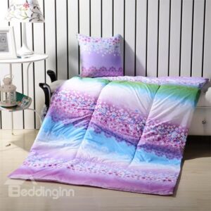 Extra Floffy Convertable Quillow Color Gradient Patterned Blanket Car Pillow