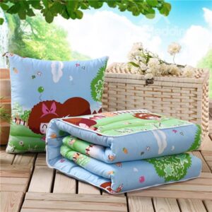 Soft Convertable Quillow Cartoon Patterned Blanket Car Pillow