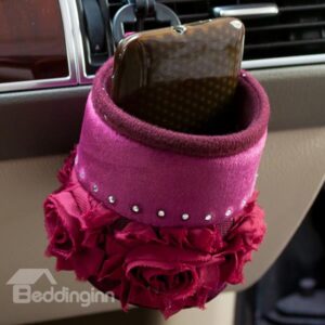 Elegent Red Rose Crystal Car Phone Holder