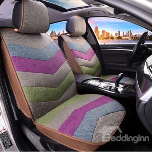 Creative Multiple Color Stripes Car Seat Cover Set