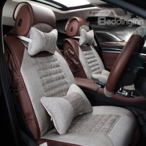 Hot Selling Solid and Classic Linen Car Seat Cover Set