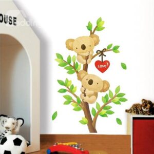 Cute Koala Bears on a Tree Nursery Kidsroom Removable Wall Sticker