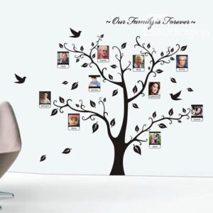 Family is Forever Tree Design Wall Photo Frame Removable Wall Sticker