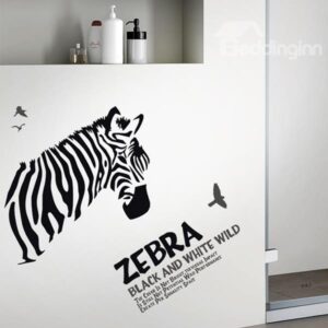 Unique Zebra and Letters Bedroom Living Room Removable Wall Sticker