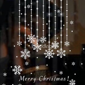 Festival Christmas Window Glass Decoration Hanging Snowflake Removable Wall Sticker